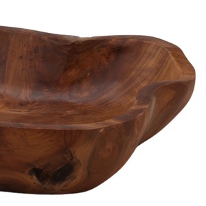 Carved Wooden Bowl Minimalist Design for Dining Table Decoration and Food Serving - Product Image 3