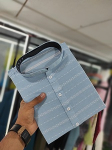 <b>Men's</b> Indian Long cotton <b>Kurtas</b> in premium quality Cotton fabric Premium Soft Cotton weaving design festival ethnic wear - Product Image 4