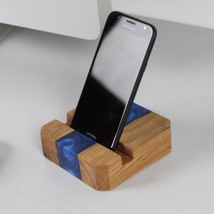 Custom <b>Wooden</b> Phone Holder Mobile Stand <b>Solid</b> Wood <b>Desk</b> Organizer Smartphone Stand for Home Office and Gift Use - Product Image 3