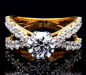 Anillo de Compromiso de Lujo al por Mayor, Chapado en Oro Rosa de 14k, con Diamante Cultivado en Laboratorio, Certificado IGI, Corte Brillante, Solitario - Product Image 1