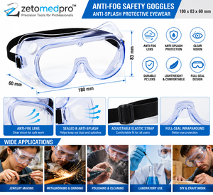 Anti-Fog Sealed Safety Goggles Anti-Splash Protective Eyewear PC <b>Lens</b> Safety <b>Glasses</b> for Jewelry Making Polishing Metalwork - Product Image 2