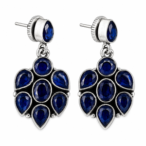 Trusted Supplier Bohemian Crystal <b>Oxidized</b> Silver Dangle Earrings Wholesale Fashion Accessories Direct Factory Manufacturer - Product Image 1