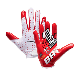 Gants de football américain 7v7 en gel de silicone à doigts complets pour receveur, haute qualité, personnalisables, durables, antidérapants, pour jeunes et adultes, en caoutchouc - Product Image 2