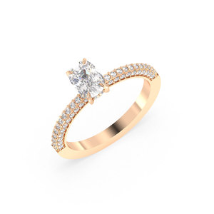 Anillo de Diamante Cultivado en Laboratorio REYES Exclusivo, Corte Cojín, 1.42Ct, HPHT CVD, en Oro Sólido de 14K, Regalo de Compromiso y Boda, Joyería Fina - Product Image 1