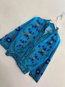 <b>Velvet</b> Suzani Jacket <b>Women</b> Floral Embroidered Winter <b>Coat</b> Ethnic Vintage Outerwear Artisanal Reversible Jacket - Product Image 3