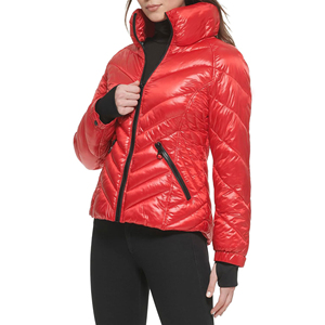 Women's Hooded Puffer Jacket Waterproof Lightweight Full-Zip <b>Quilted</b> <b>Winter</b> Coat Outdoor Printed Cotton Filled Casual Trendy - Product Image 2