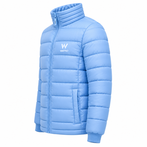 Custom Men's Winter Warm Windproof Breathable Stand Collar Full Zip Casual <b>Canvas</b> Puffer <b>Jacket</b> - Product Image 2