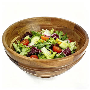 Bol en bois massif poli pour servir, mélanger, salades, fruits, collations, repas de fête - Product Image 1