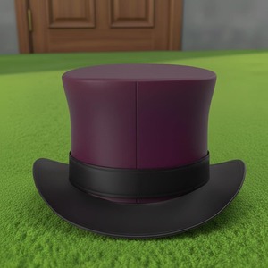 Premium quality custom Handmade Purple Leather Top <b>Hat</b> with Black Band and Buckle Steampunk Cosplay Wear - Product Image 3