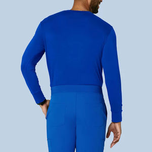 Camiseta Interior Médica para Hombre, Azul Rey, Manga Larga, Uniforme de Trabajo, Camisetas de Enfermería para Hombre - Product Image 4