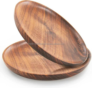 Alta calidad personalizado al por mayor de acacia y mango cargador de madera placa de madera vajilla y vajilla platos con el mejor acabado pulido - Product Image 3