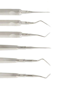 Élévateurs manuels pour racines Heidbrink (droits) en acier inoxydable, poignée ergonomique argentée, réutilisables, certifiés CE Classe I - Product Image 6