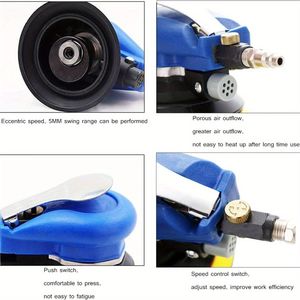 Levigatrice orbitale 6 \ "ad alta velocità per palma ad aria levigatrice a velocità rotante a 10000 giri/min per rimozione della ruggine levigatura Fine lucidante pietra di ferro - Product Image 3