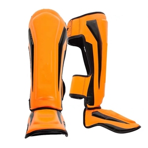 Protections de tibia en cuir professionnelles Lawd Sports avec renfort PC/PVC pour le Muay Thai, le kickboxing, les arts martiaux, l'entraînement toutes saisons - Product Image 5