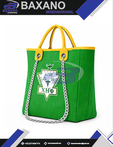 Bolsa de Lona Resistente Chi Eta Phi Sorority, Color Verde y Amarillo, con Correa de Cadena, Gran Capacidad, Alta Calidad, Bolsa de Moda CEPhi - Product Image 6