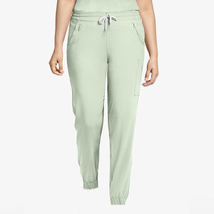 Pantalones de Enfermería para Mujer, Diseño Personalizado, Tela Oxford, Transpirables, Ajuste Delgado, Cintura Elástica, Dos Bolsillos, Detección de Agujas, Sin Costuras - Product Image 2