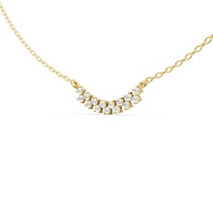 Collier en or jaune 9 carats de qualité supérieure pour femmes, bijoux élégants en diamants pour femmes, bijoux fins de luxe, cadeau pour mariage - Product Image 5