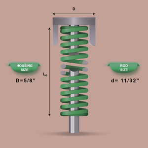 Mollificio Bordignon Green Die <b>Spring</b> RG Round Series Load Housing Dia: 5/8 Rod Dia: 11/32 - Product Image 1