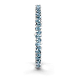 Bracelet tennis en diamant véritable cultivé en laboratoire, or 10 carats, taille poire brillante, bleu glace, 4 carats, 60 pierres, pour femme, luxe certifié - Product Image 2
