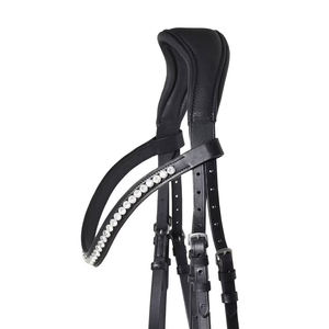 Bridon d'équitation western en cuir véritable durable avec logo personnalisé et surpiqûres décoratives pour l'équitation et la course - Product Image 6