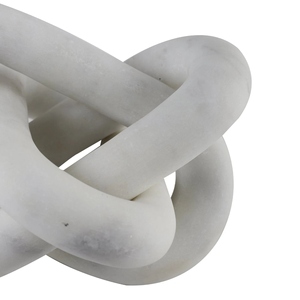 Escultura Moderna Abstracta de Nudo Infinito con Acabado en Mármol Blanco, Adorno Decorativo para Mesa, Objeto Artístico Contemporáneo de Bucle Entrelazado - Product Image 5