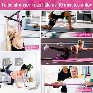 Eco-Friendly Long-lasting Polyester Fabric Loop Workout Guide Stretch <b>Resistance</b> Heavy/Medium/Light Gym Exercise <b>Bands</b> <b>Set</b> High - Product Image 4