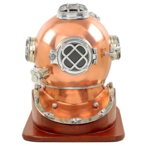 Casco de Buceo Profesional de Cobre y Latón Sólidos, Réplica Retro del Casco de Buceo de la Marina de los Estados Unidos, Estilo Mark V, Náutico, Marítimo - Product Image 2
