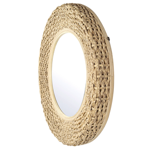 Espejo de Pared Redondo de Seagrass de Diseño Moderno, Marco Hecho a Mano para Decoración de Dormitorio y Sala de Estar, Diseño Bohemio y Elegante - Product Image 2