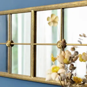 Modern Gold Framed <b>Wall</b> <b>Mirror</b> <b>Rectangle</b> Glass Decorative Accent for Entryway Home Decor - Product Image 3