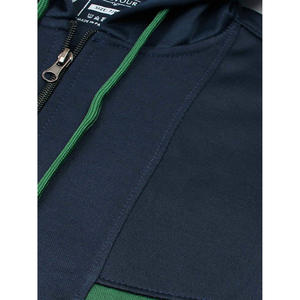 Ensemble de vêtements d'entraînement pour hommes, logo personnalisé, rayures, nylon, coupe slim, jogging, survêtement zippé - Product Image 4