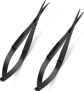 Tijeras Profesionales de Salón para Cutículas, Curvas, de Acero Inoxidable, con Hoja Afilada, Mango de Acero de Precisión, Orificio para Logotipo Personalizado - Product Image 1
