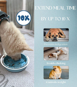 Tazón de Silicona para Lamer para Mascotas, Plato Redondo de Alimentación Lenta con Diseño de Patas y Ondas para Perros y Gatos - Product Image 3