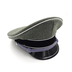 Casquette à visière allemande Heer de haute qualité de la Seconde Guerre mondiale, personnalisable, vente en gros, unisexe, pour officiers d'infanterie d'élite, 100% coton, réglable - Product Image 5