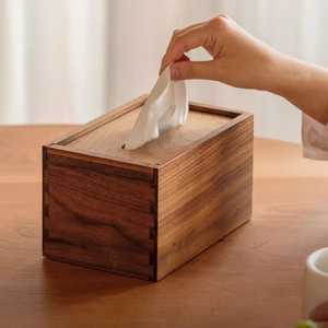 กล่องใส่กระดาษทิชชูไม้สไตล์เรียบง่าย ของตกแต่งบ้าน - Product Image 1