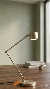 Lámpara de Mesa Eléctrica LED de Metal para Dormitorio, con CCT, Regulador de Intensidad Táctil, Ajustable para Oficina, Superficie con Recubrimiento Eléctrico - Product Image 2