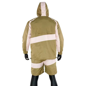 Ensemble veste courte coupe-vent deux pièces sur mesure fabriqué en usine avec matière polyester nylon, ensembles coupe-vent pour garçon OEM - Product Image 4