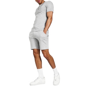 Conjunto de 2 Piezas para Hombre, Camisa y Pantalones Cortos de Algodón Transpirable, Ropa Casual de Verano, Proveedor OEM - Product Image 1