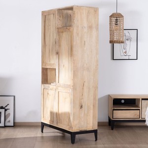 Vandana Royal Comfort designer <b>bookcase</b> in mango wood with <b>black</b> trim - Product Image 6