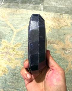 Saphir bleu chauffé ovale facetté, cabochon de pierre précieuse naturelle en corindon pour la fabrication de bijoux - Product Image 4