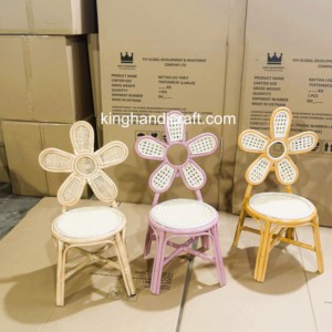 Chaises en rotin faites à la main pour enfants, idéales pour la location événementielle, mariages, fêtes d'anniversaire, mobilier pour enfants, vente en gros, fabricant OEM ODM - Product Image 3