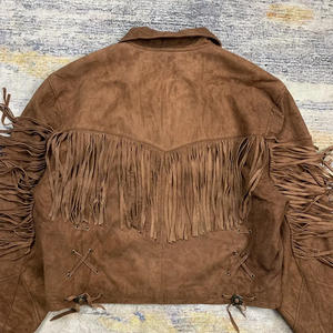 Chaqueta de Cuero de Gamuza Estilo Western Unisex con Flecos, Proveedor OEM - Product Image 5