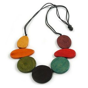 Handmade Resin <b>Necklace</b> for Women, Unique Artistic Pendant <b>Necklace</b> with Colorful Resin Design, Lightweight <b>Statement</b> Fashion - Product Image 3