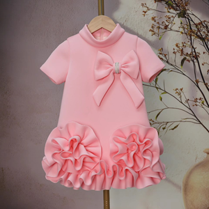 Vestidos de Niña con Lazo Rosa, Última Moda en Ropa Infantil, Vestido de Princesa Vintage para Fiesta de Cumpleaños - Product Image 1