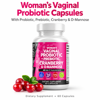 Probiotiques vaginaux pour femmes, capsules de canneberge et de D-mannose, flore féminine, complément pour la santé des voies urinaires, étiquette privée OEM