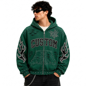 Factory Price Factory Hoodie Heavy Cotton <b>Zip</b> Hoodie Supplier Manufacturer Hoodie Low MOQ - Product Image 3