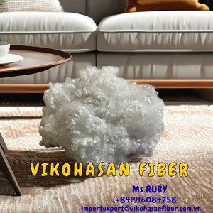 เส้นใยโพลีเอสเตอร์รีไซเคิล 7D HCS Vikohasan ยี่ห้อ Manufacturer ได้รับการรับรองมาตรฐาน GRS แบบเส้นใยกลวงเชื่อมต่อ ป้องกันไฟฟ้าสถิตย์ และสารหน่วงไฟ - Product Image 4