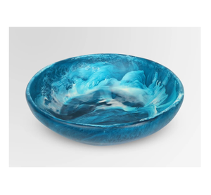 Bol en résine époxy noir, bol à salade et fruits en résine, forme ronde, meilleures pièces de design, décoration de table de mariage, bol en résine - Product Image 5