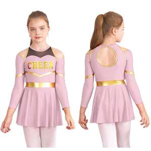 Uniforme de Animadoras para Niñas de 6 a 16 Años, Traje de Baile de Manga Larga de Poliéster para Fiestas Temáticas, Eventos Deportivos, Juegos y Competiciones - Product Image 3