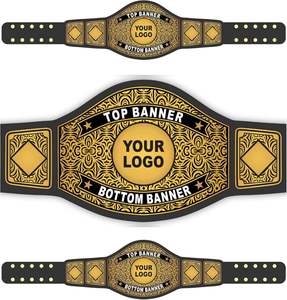 Custom <b>Name</b> Heavyweight Championship Belt 4mm Zinc Alloy Metal <b>Plate</b> Personalized Sports Trophy Leather Strap Award - Product Image 2