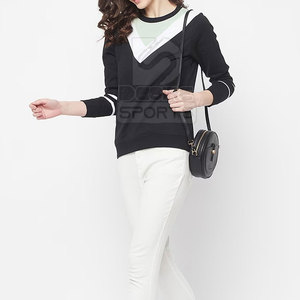 เสื้อสเวตเชิ้ตคอกลมผู้หญิงสำหรับฤดูหนาวขายส่ง-ผ้าฝ้าย 100% สตรีทแวร์ พิมพ์ลายโลโก้ด้านหน้า ปรับแต่งขนาดได้ เป็นมิตรกับสิ่งแวดล้อม จัดส่งรวดเร็ว - Product Image 5